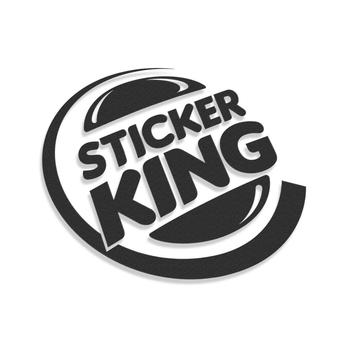 King Text Style B Crown Vinyl Sticker Decal JDM Race Drift - Choose Size &  Color | eBay